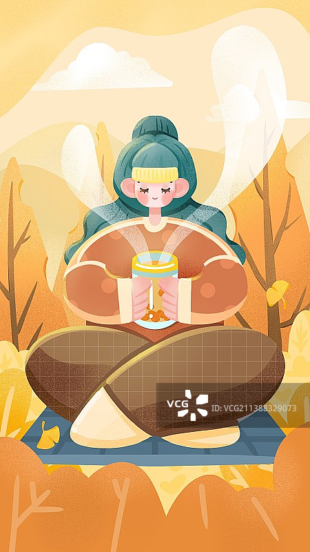 秋日养生图片素材