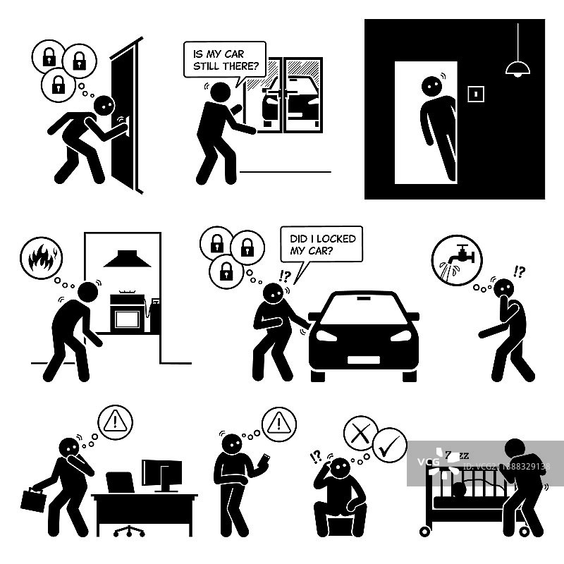 强迫症重复伤害图片素材