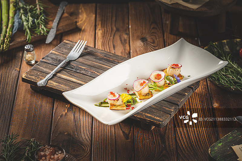 瑶柱 西餐 西点 乡村风 欧式 摆盘图片素材