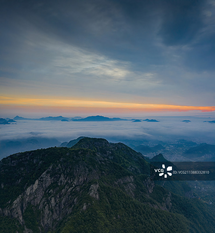 浙江温州雁荡山景区航拍图片素材