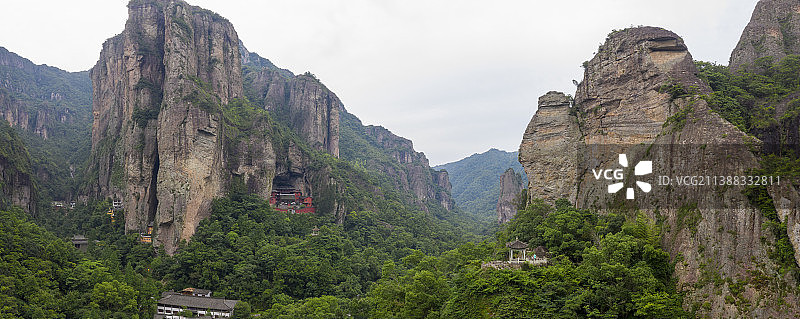 浙江温州雁荡山景区航拍图片素材