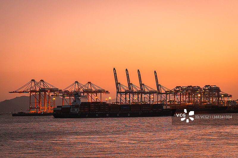 海港之夜图片素材