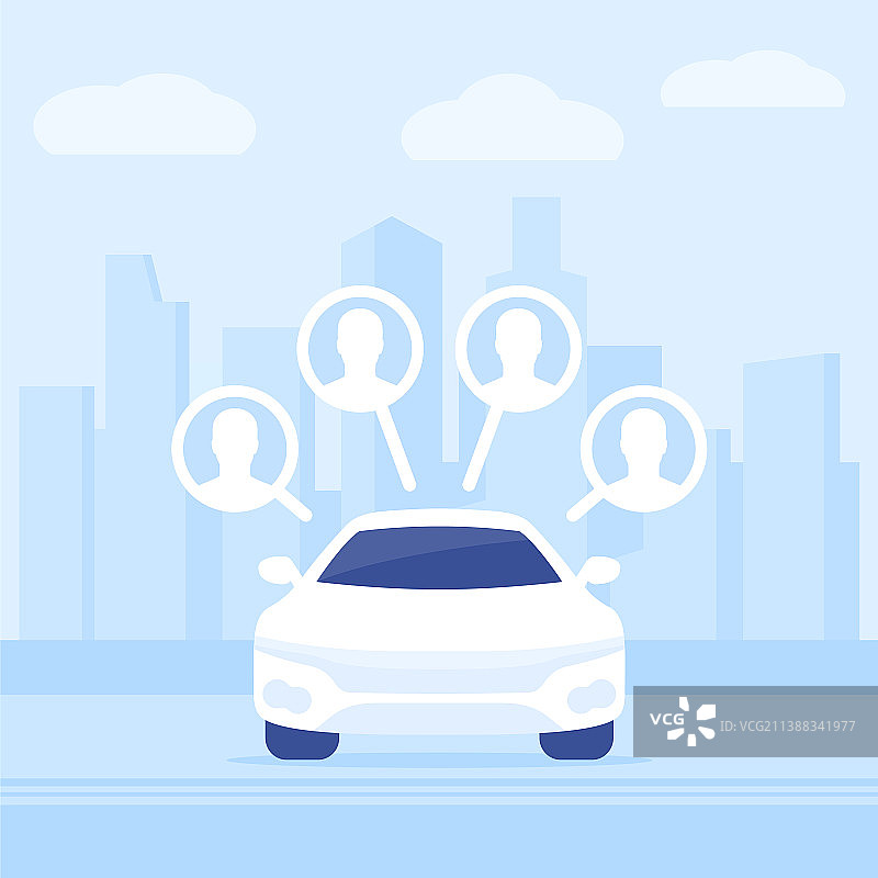 城市汽车共享服务租赁汽车图片素材