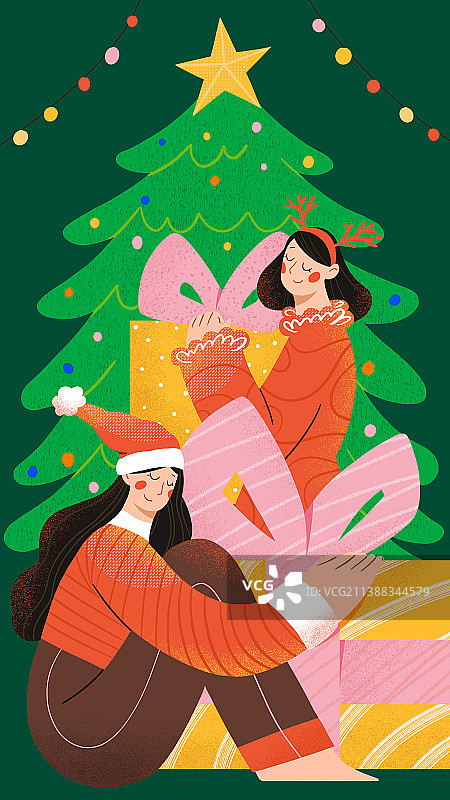 月份插画十二月图片素材