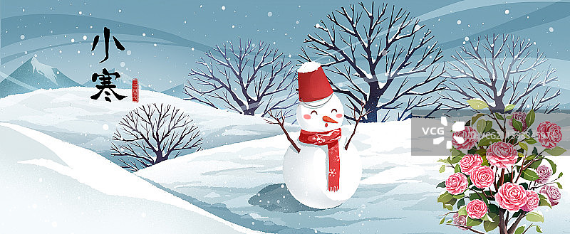 节气童话之小寒图片素材