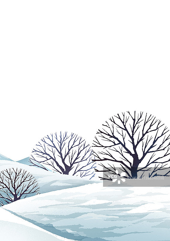 冬天的雪地背景图片素材