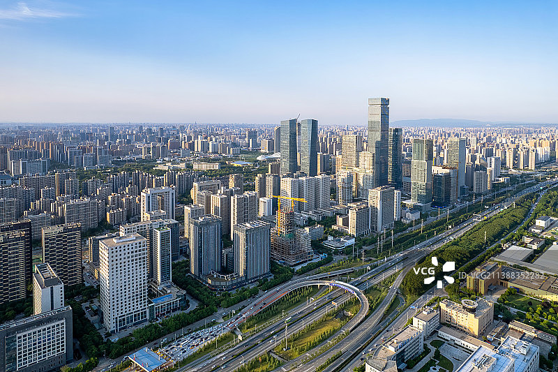 西安高新区锦业路CBD图片素材