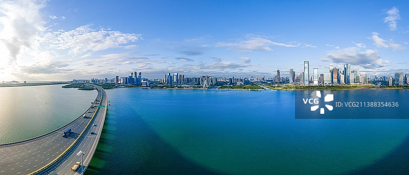 深圳欢乐港湾摩天轮，大湾区建设，国家S3高速公路，沿江高速，深圳沿江高速，前海深港合作区全景，图片素材