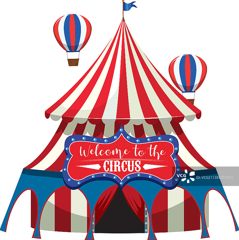带有马戏团穹顶的游乐园图片素材
