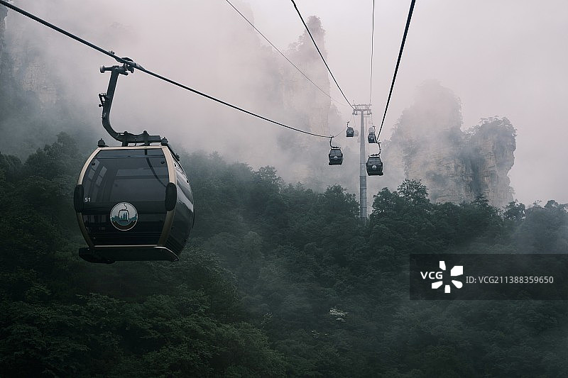 天子山索道图片素材