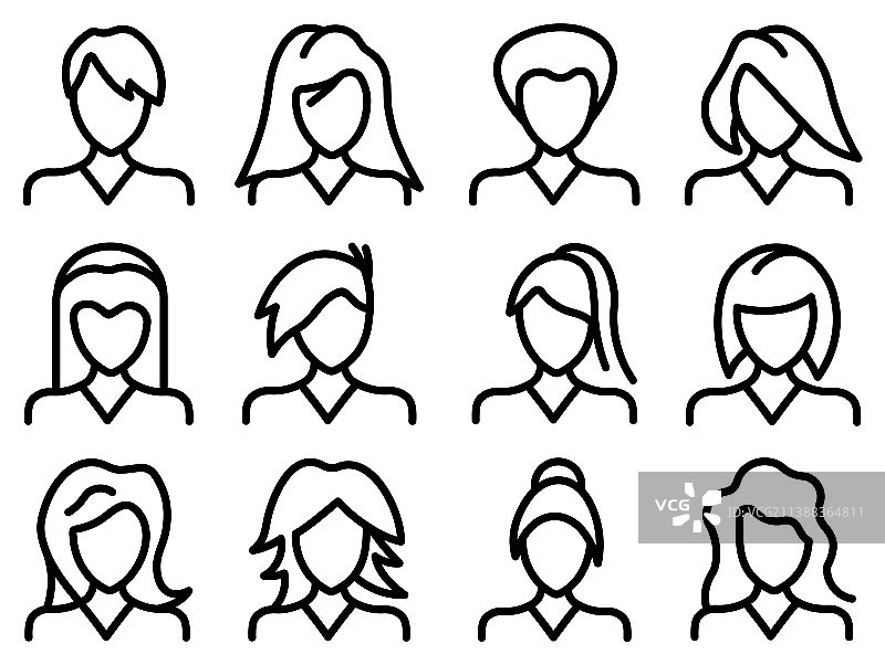 人物头像图标合集图片素材