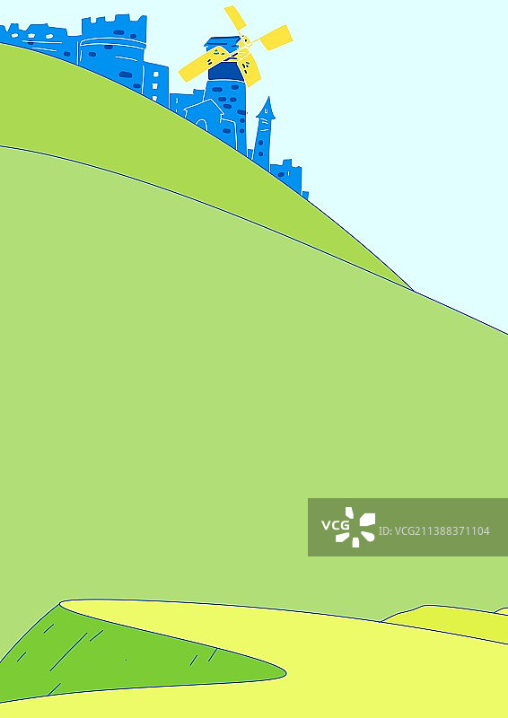 简笔卡通漫画背景外国城堡图片素材