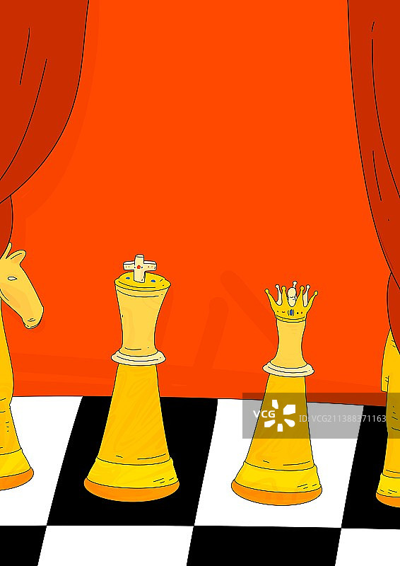 简笔卡通漫画背景国际象棋图片素材