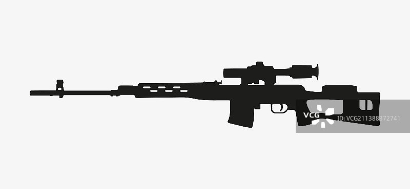 SVD德拉贡诺夫狙击步枪黑色图标图片素材