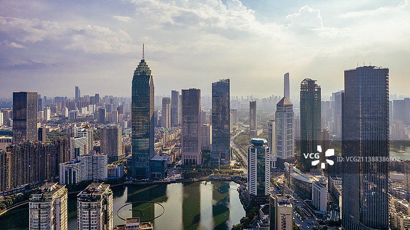 武汉西北湖金融街高楼林立图片素材
