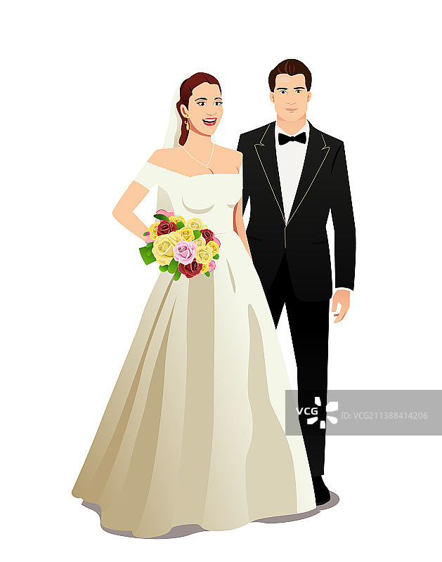 婚礼的夫妇图片素材