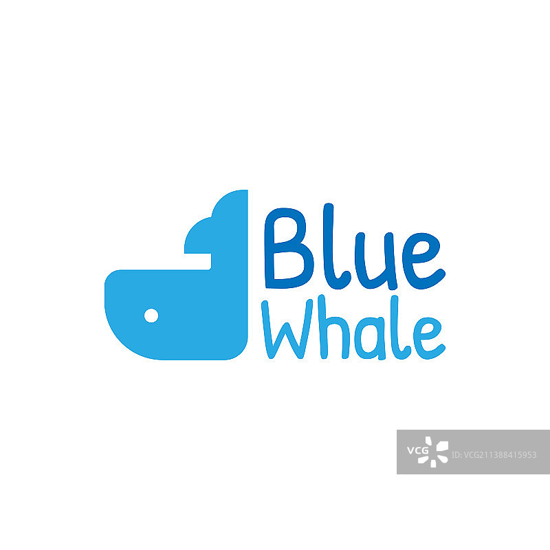 蓝色鲸鱼logo设计图片素材