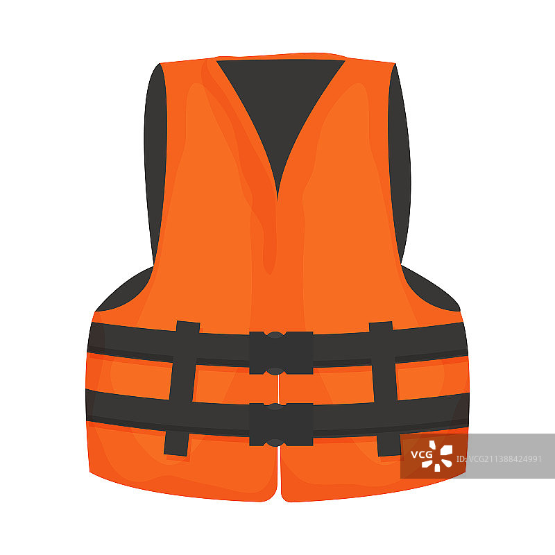 卡通风格的带腰带救生衣图片素材