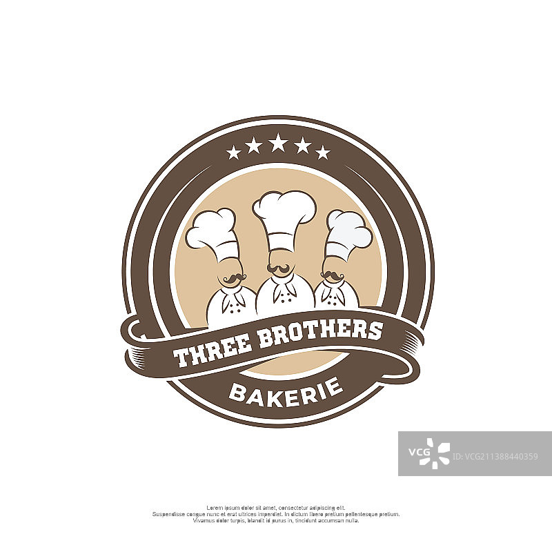 面包店剪影徽章logo图片素材