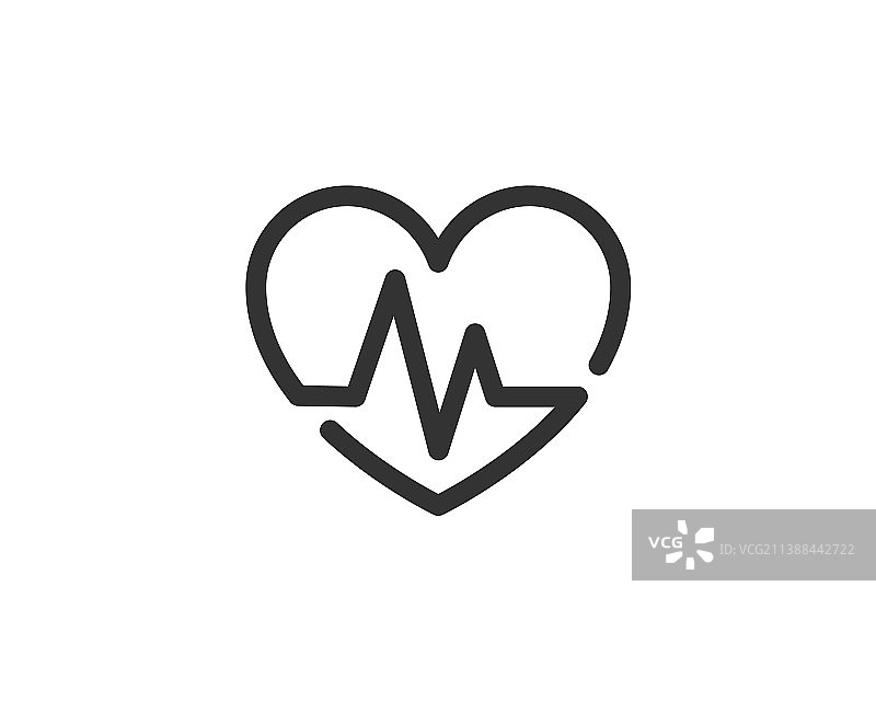 心脏保健图标：心血管医学符号图片素材