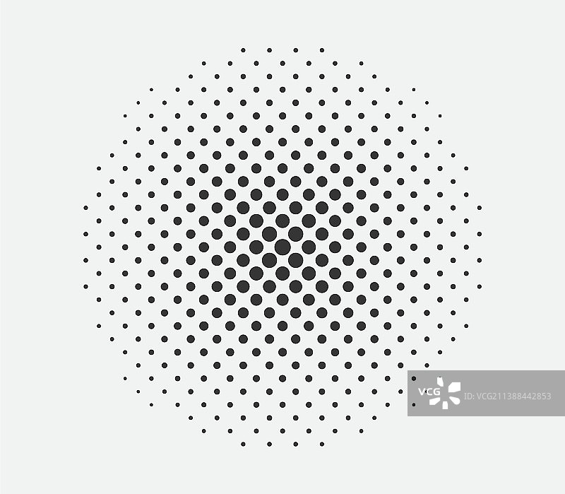 圆形半色调设计元素点状黑色图片素材