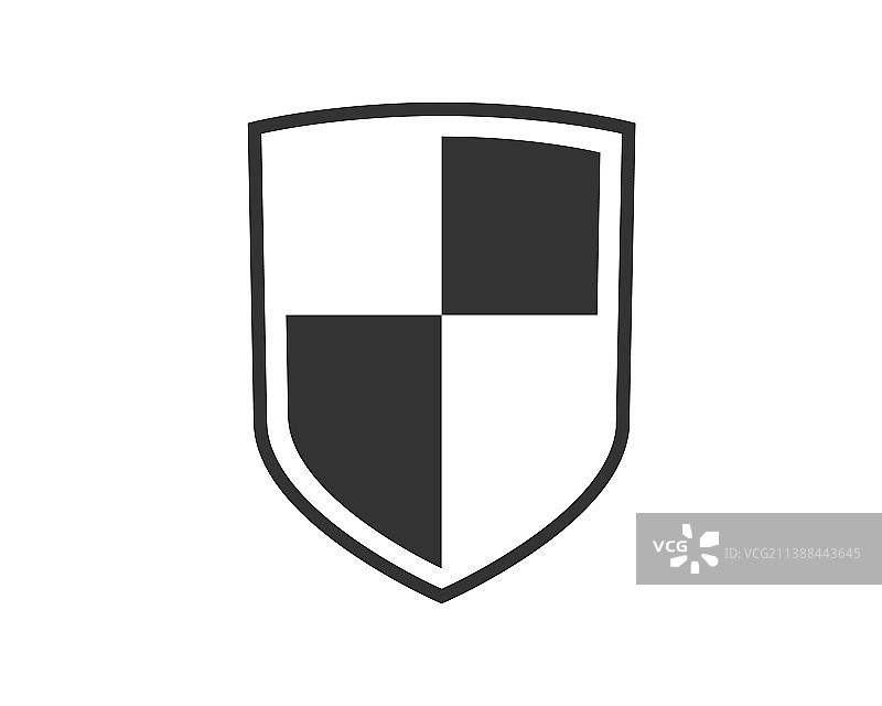 黑白盾牌Logo品质保证图样图片素材