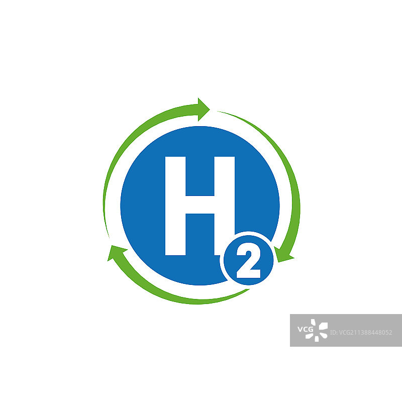 氢能源回收箭头logo设计概念图片素材