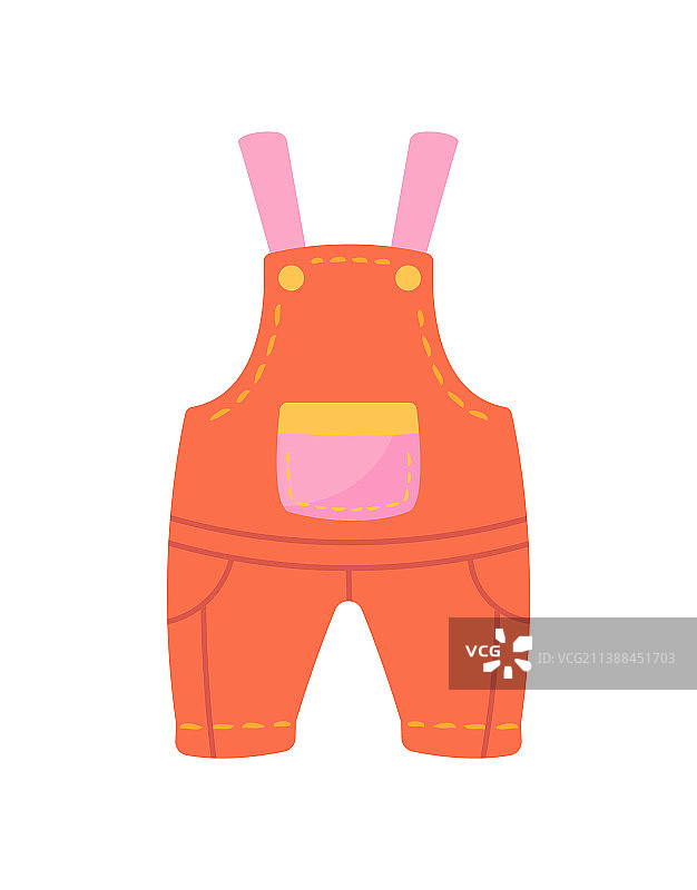 红色夏季背带裤图片素材