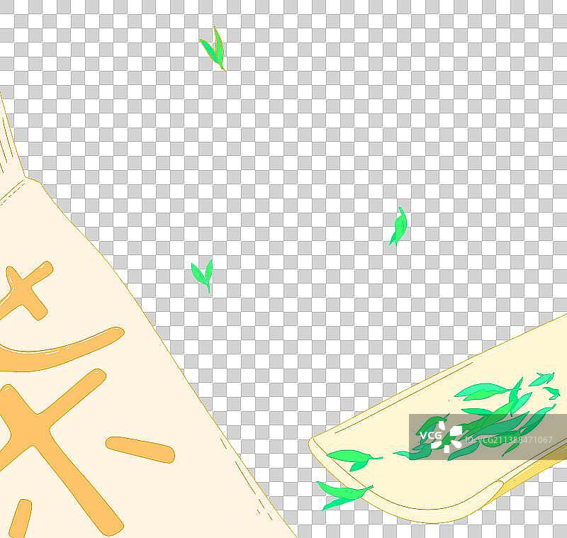 可爱插画设计手绘元素西湖龙井图片素材