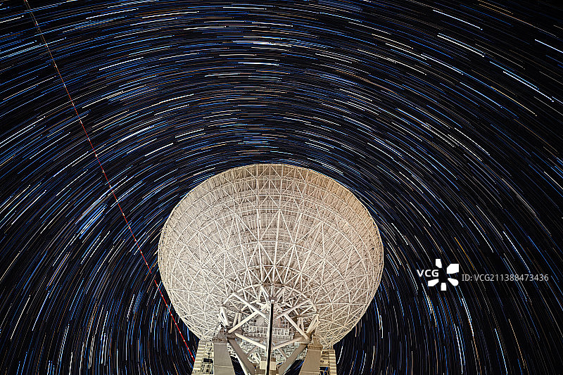 不老屯天文台星轨图片素材