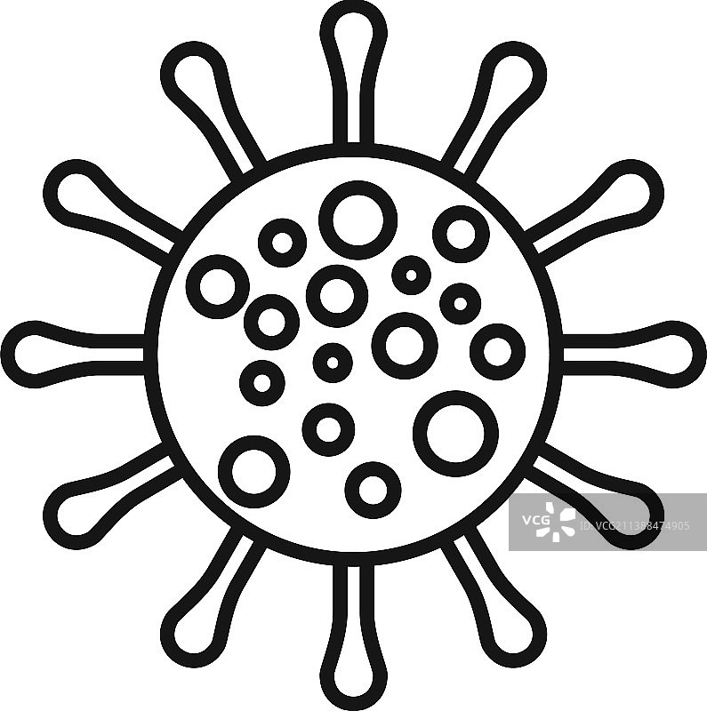 扁桃体炎病毒轮廓喉咙图标图片素材