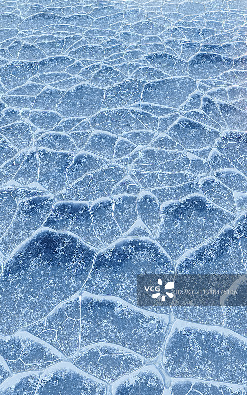 寒冷裂开的冰面背景3D渲染图片素材