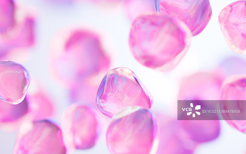 抽象透明球体背景3D渲染图片素材