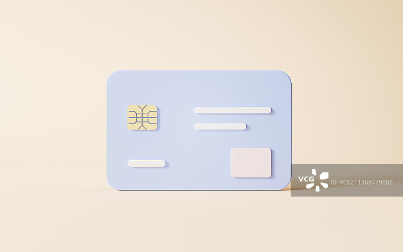 银行卡卡通风格3D渲染图片素材