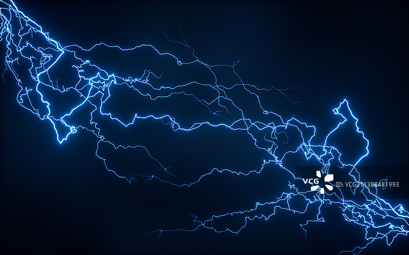闪电特效3D渲染图片素材