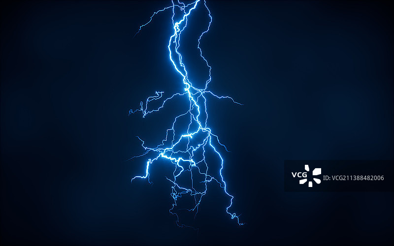 闪电特效3D渲染图片素材