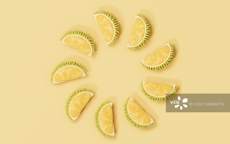 水果榴莲3D渲染图片素材