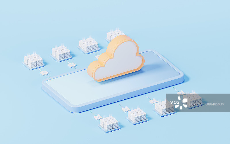 云计算与服务器主机3D渲染图片素材