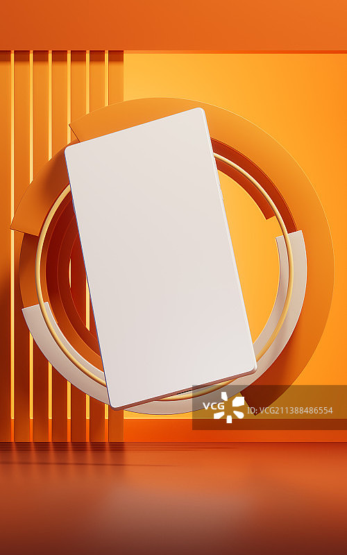 手机与创意背景3D渲染图片素材