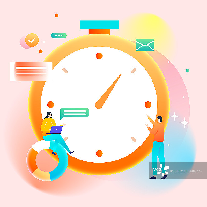 商务办公商业收益互联网金融理财数据插画图片素材