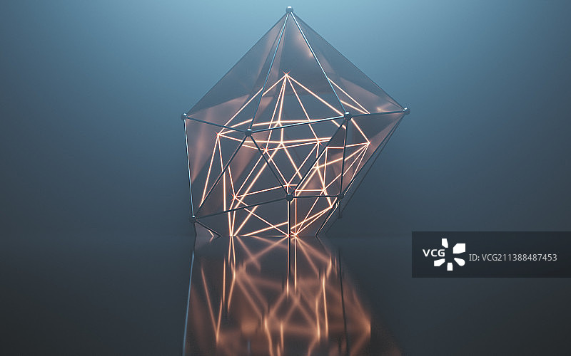 抽象几何体背景3D渲染图片素材