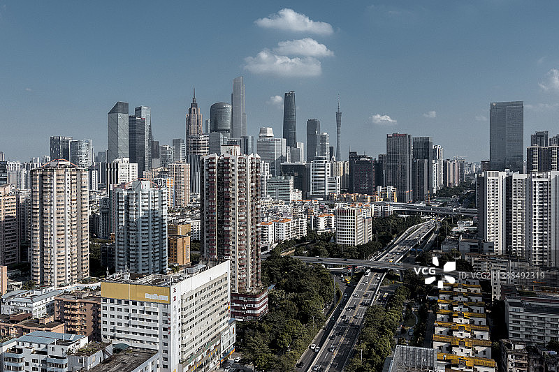 繁华的广州城景图片素材