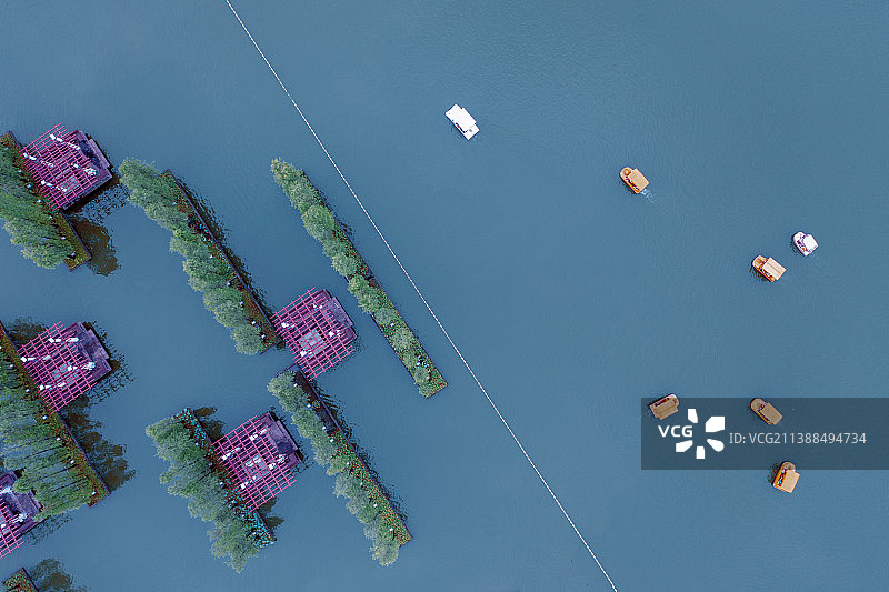 水波不兴 广东省佛山市南海区桂城街道千灯湖图片素材