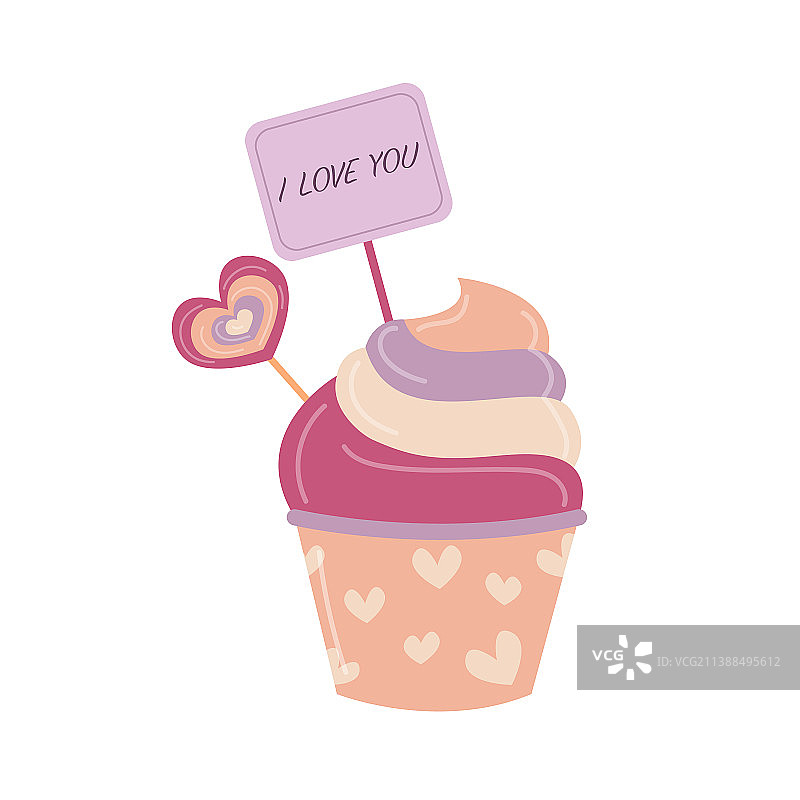 情人节纸杯蛋糕甜点图片素材