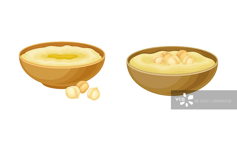 鹰嘴豆泥：混合了鹰嘴豆泥的咸味菜肴图片素材