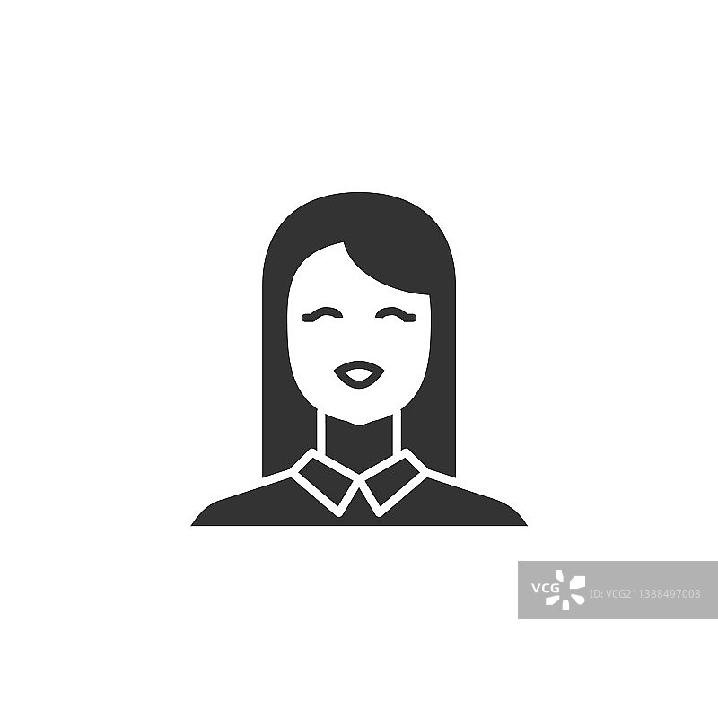 女性用户头像标志符号图片素材