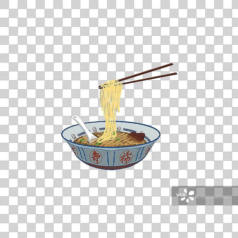 牛肉面拉面扁平风简洁免抠元素图片素材