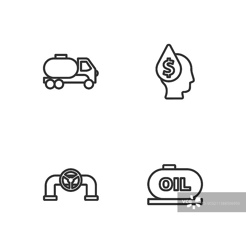 储油罐阀门管道油罐车线条图案图片素材