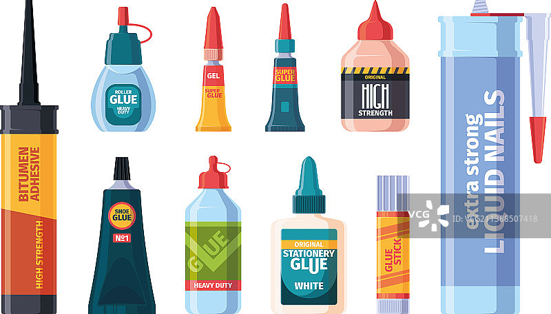 透明塑料胶水瓶图片素材