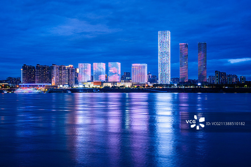 宜昌滨江夜色图片素材